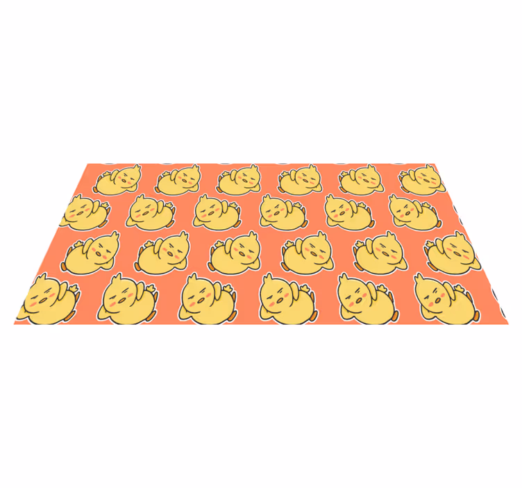 Tapete vinílico de animais patinhos amarelos encantadores - TenStickers