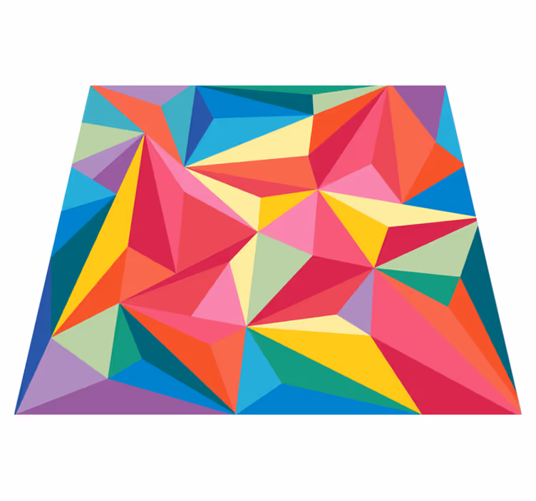 Tapete vinílico geométricas elementos coloridos e vivos - TenStickers