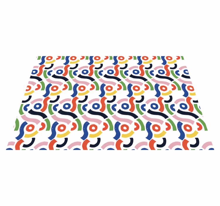 Tapete vinílico mosaico formas geométricas vivas - TenStickers