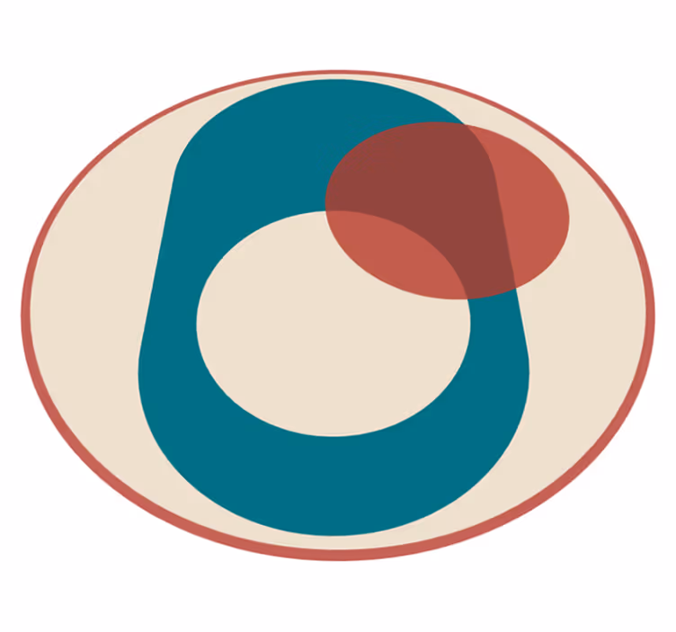 Tapete vinílico moderno círculos em harmonia - TenStickers