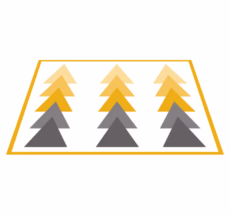 Tapete vinílico geométricas cascata de cores triangular - TenStickers