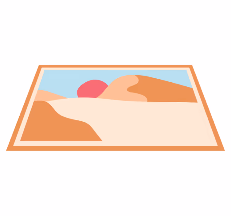 Tapete vinílico natureza pôr do sol na paisagem arenosa - TenStickers