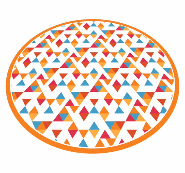 Tapete vinílico geométricas formas triangulares coloridas - TenStickers