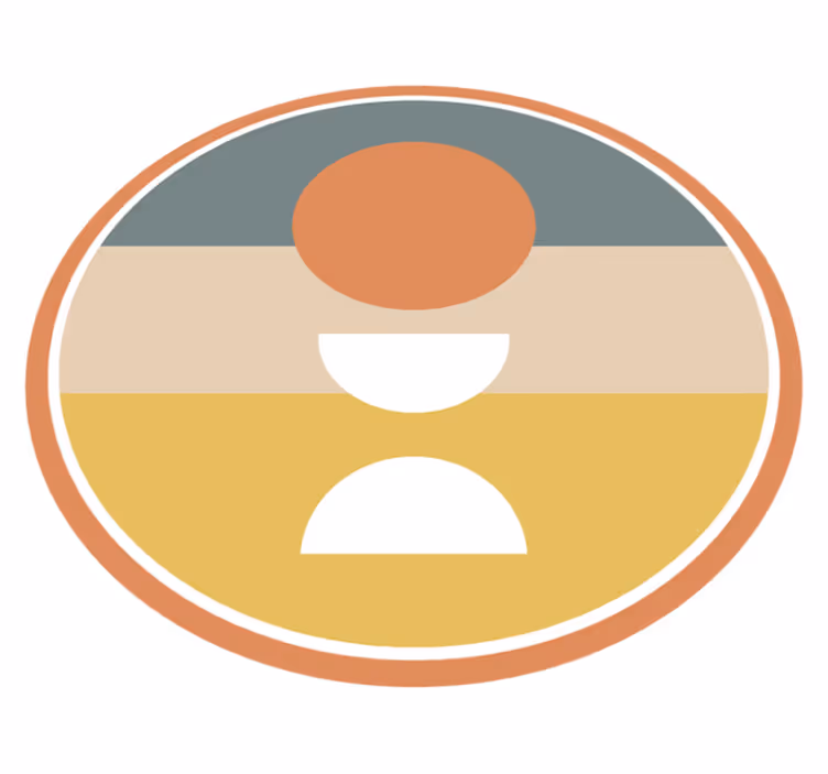 Tapete vinílico minimalista harmonia circular de cores - TenStickers