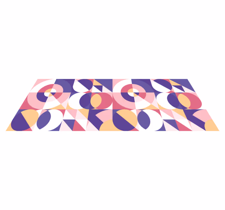 Tapete vinílico azulejos formas geométricas coloridas - TenStickers