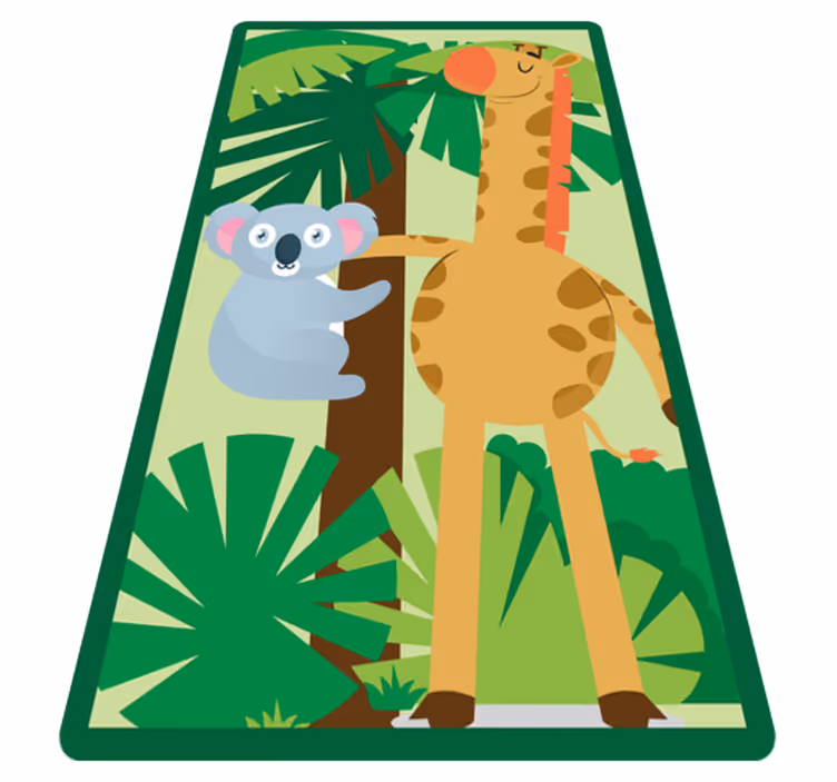 Tapete vinílico para bebés aventura dos amigos da selva - TenStickers