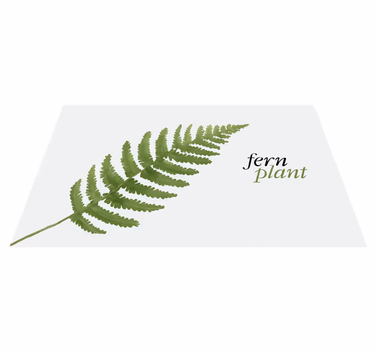 Tapete vinílico flores e plantas design de samambaia - TenStickers