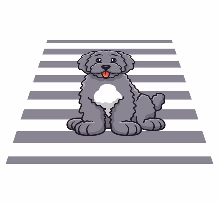 Tapete vinílico de animais ilustração de cachorro fofo - TenStickers
