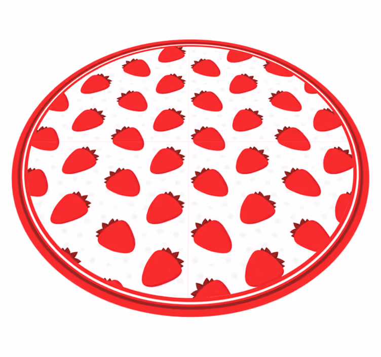 Tapete vinílico de animais padrão de morango - TenStickers
