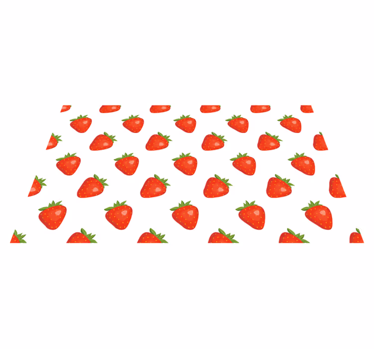Tapete vinílico cozinha conceito de morango - TenStickers