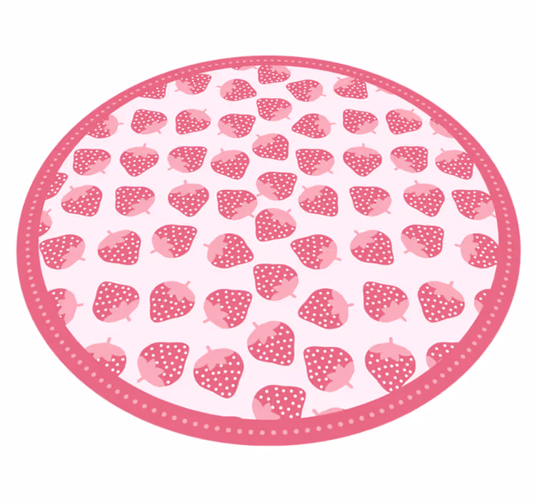 Tapete vinílico cozinha padrão de morango doce - TenStickers
