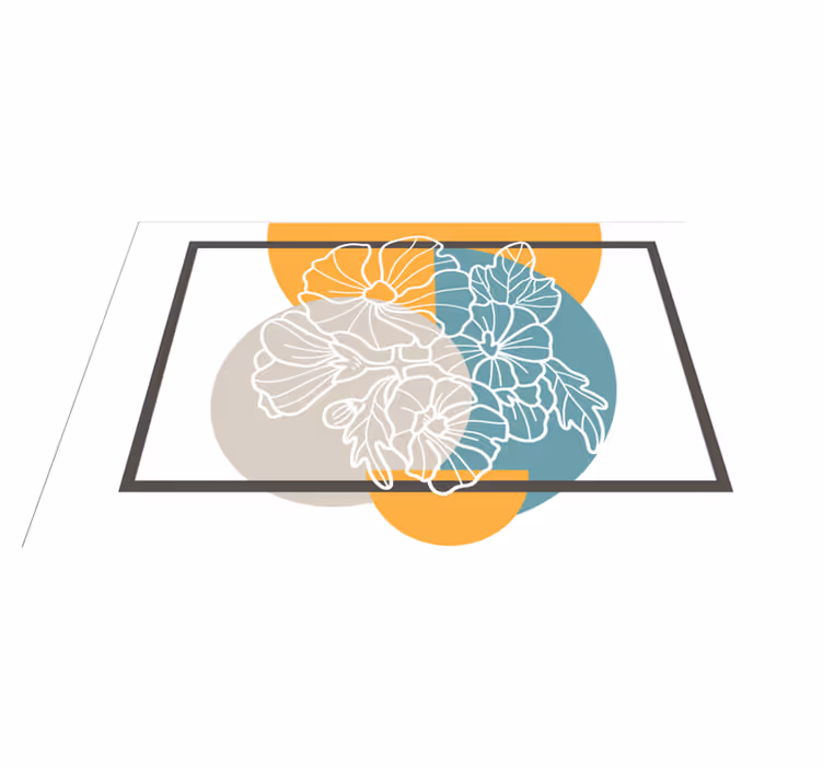 Tapete vinílico flores e plantas sotaque floral moderno - TenStickers