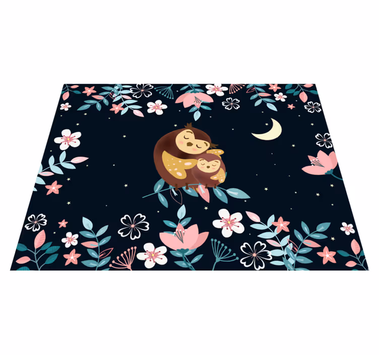 Tapete vinílico de animais amor de mamãe coruja - TenStickers