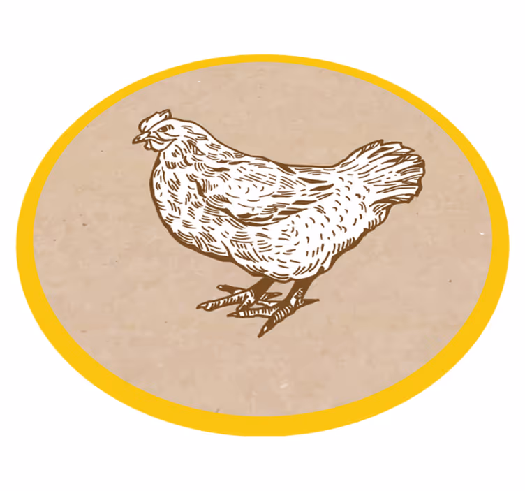 Tapete vinílico de animais ilustração de frango - TenStickers