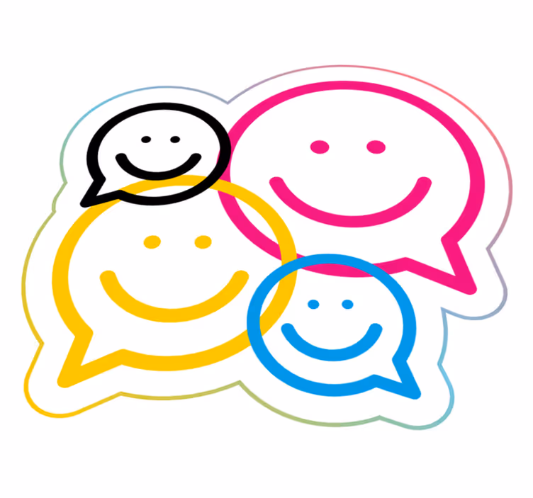Tapete vinílico juvenil coleção de rostos sorridentes - TenStickers