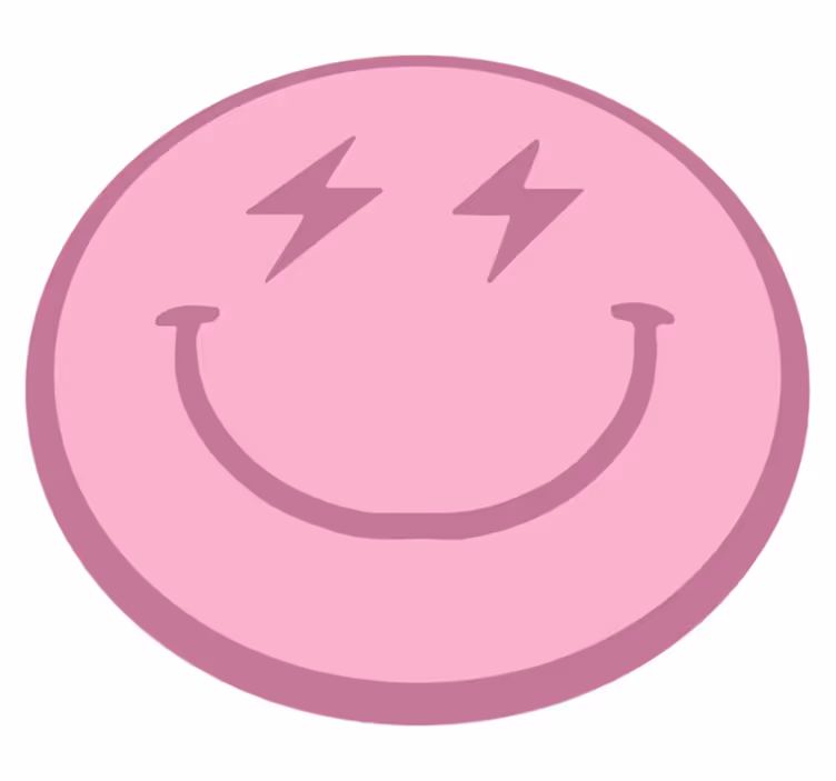 Tapete vinílico juvenil rosto sorriso eletrizante - TenStickers