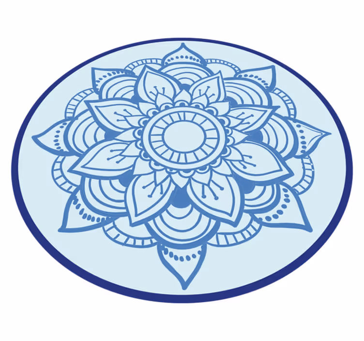 Tapete vinílico de mandala motivo floral intrincado - TenStickers