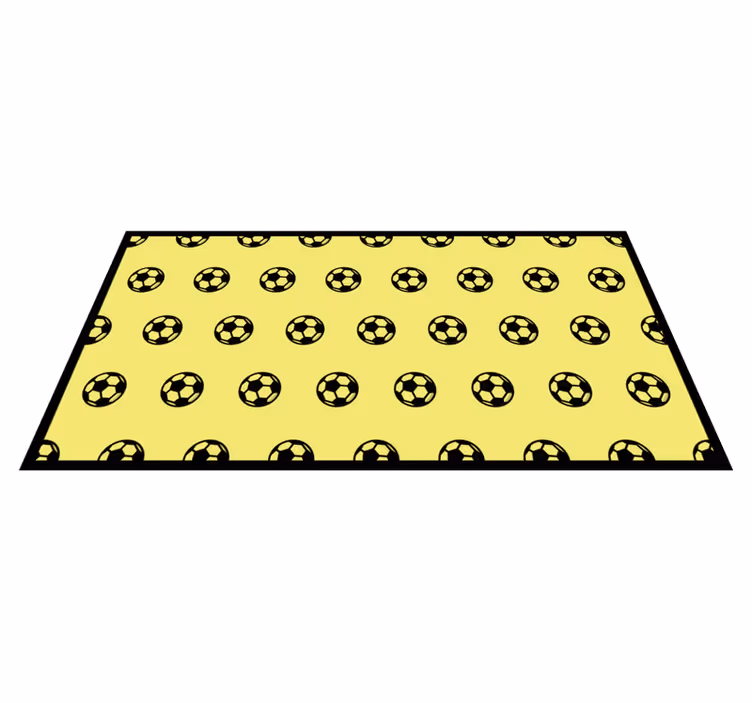 Tapete vinílico de jogos padrão de futebol amarelo - TenStickers