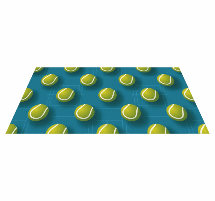 Tapete de quarto com padrão de bolas de ténis - TenStickers