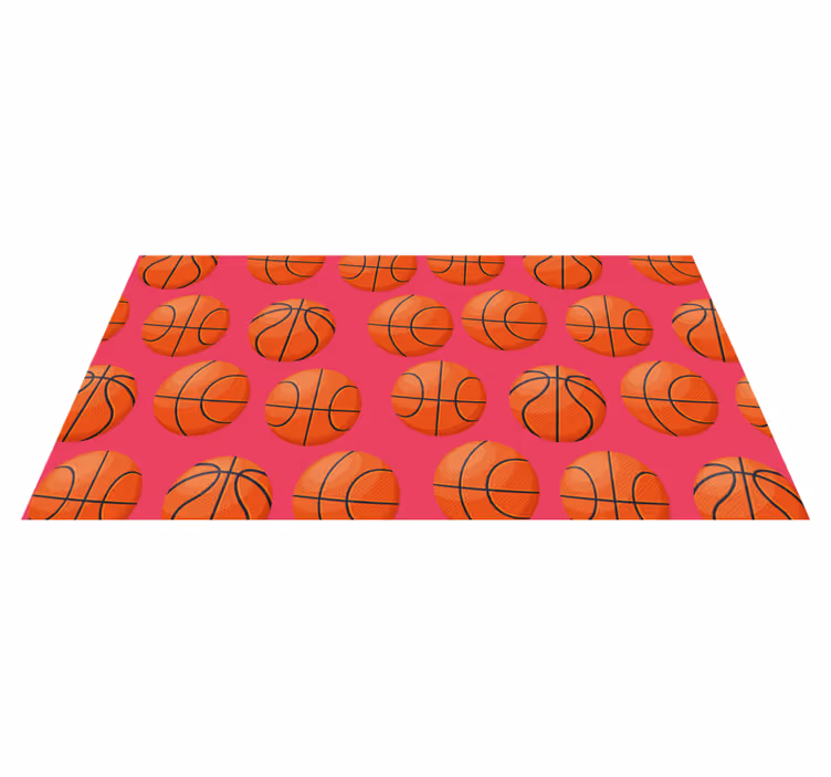 Tapete em vinil infantil motivo de basquete - TenStickers