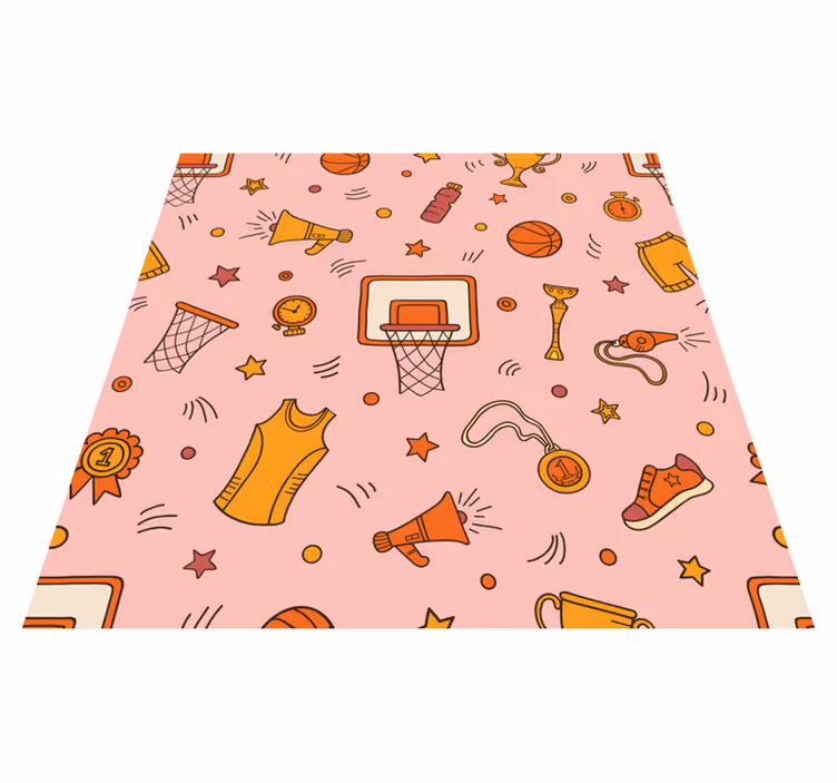 Tapete vinílico de jogos elementos divertidos e esportivos - TenStickers