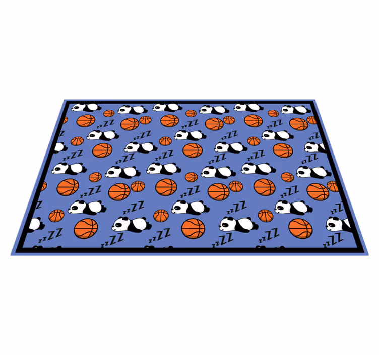 Tapete em vinil infantil esportes de panda dormindo - TenStickers