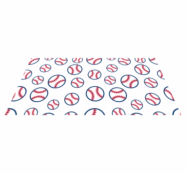 Tapete vinílico de jogos padrão de beisebol - TenStickers