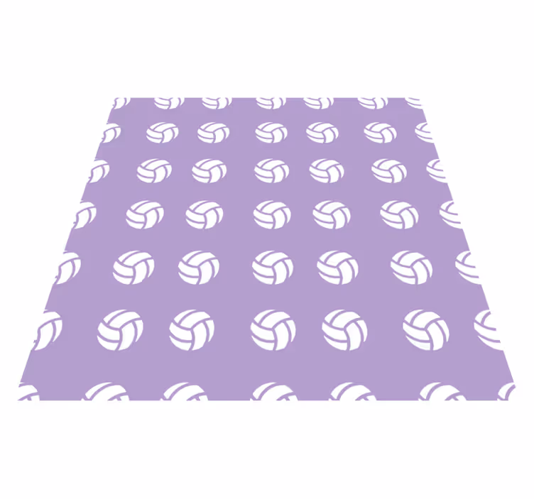 Tapete vinílico de jogos padrão de vôlei roxo - TenStickers