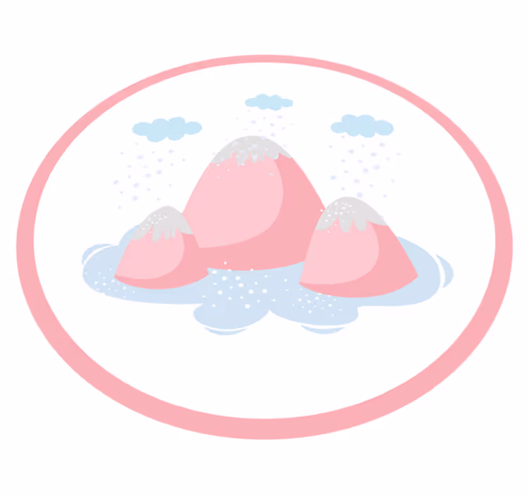 Tapete vinílico infantis cena de montanha nevada - TenStickers