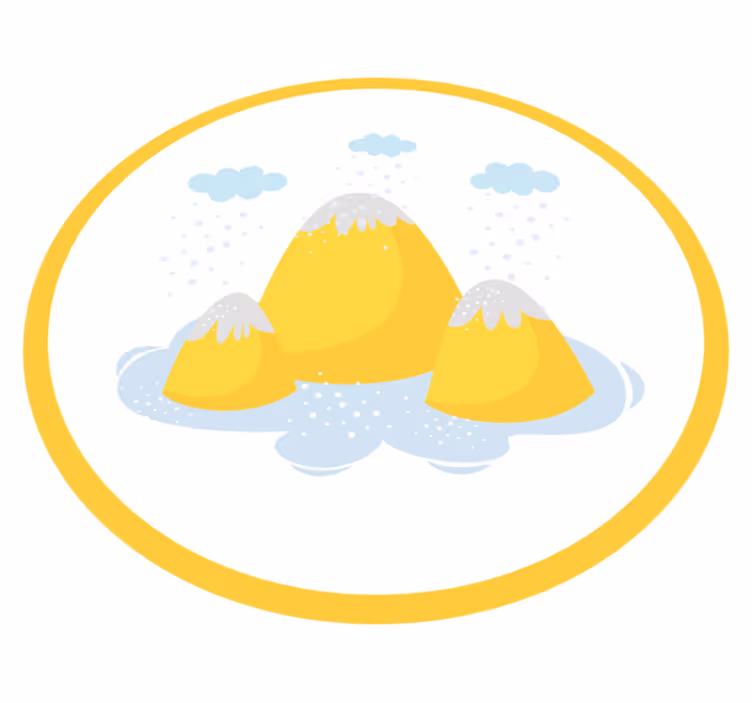 Tapete em vinil infantil cena alegre de montanha - TenStickers