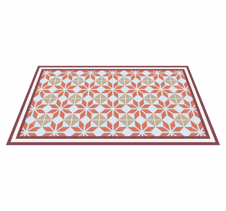 Tapete vinílico azulejos elemento geométrico - TenStickers