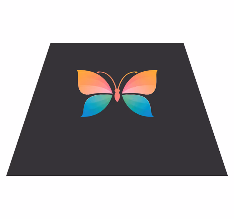 Tapete vinílico natureza conceito de borboleta vibrante - TenStickers
