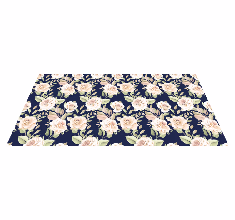 Tapete vinílico natureza componente floral elegante - TenStickers