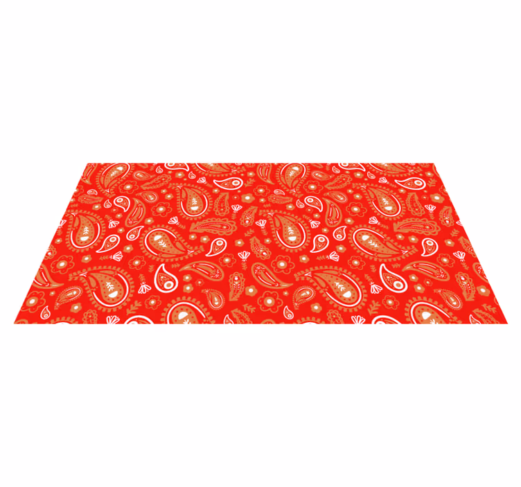 Tapete vinílico mosaico estampa paisley vibrante - TenStickers
