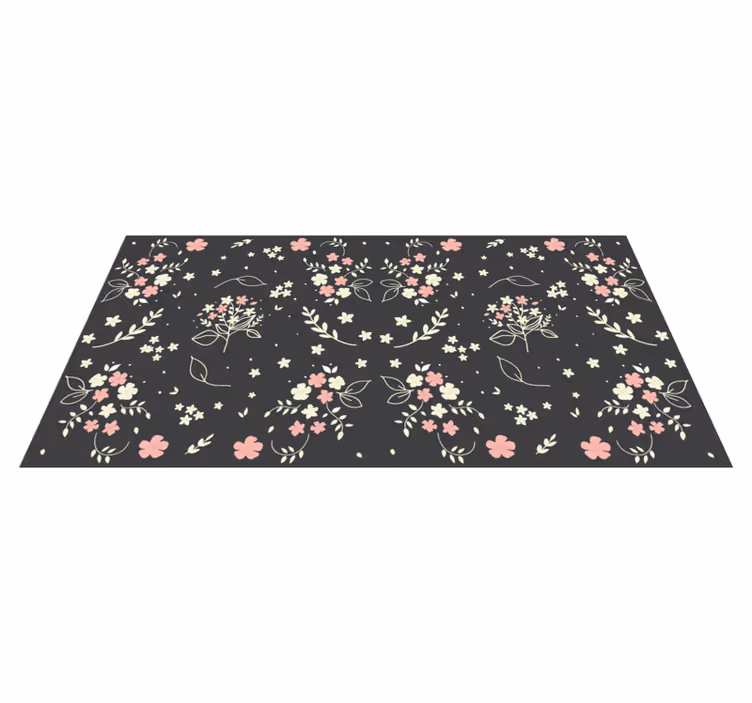 Tapete vinílico flores e plantas elegância com padrão floral - TenStickers