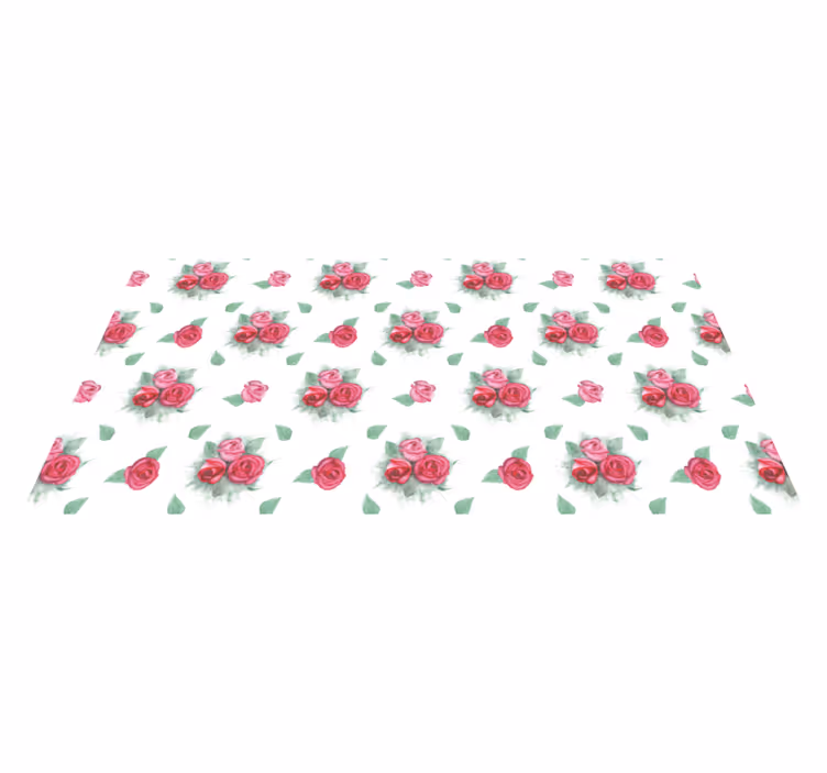 Tapete vinílico flores e plantas conjunto de rosas - TenStickers