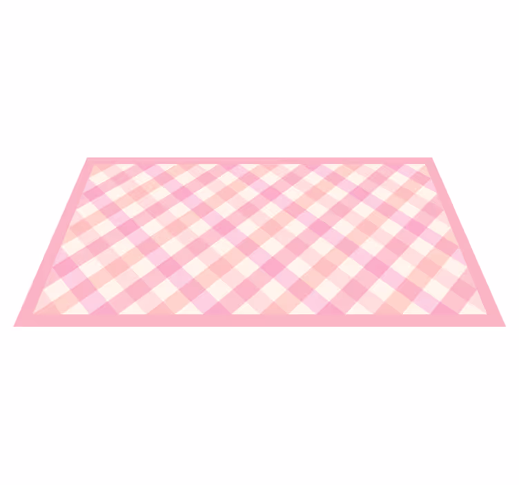 Tapete vinílico às risca padrão xadrez rosa - TenStickers