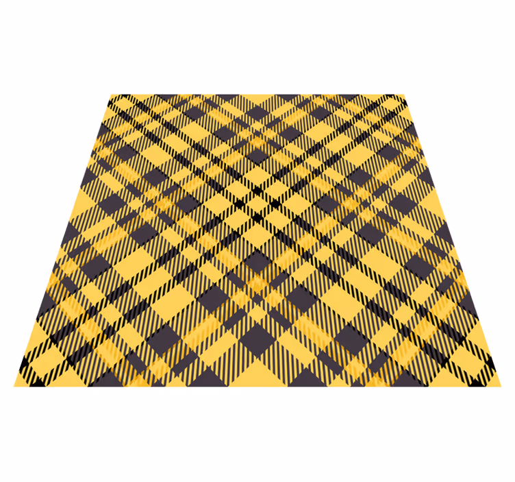 Tapete vinílico às risca padrão amarelo e preto - TenStickers
