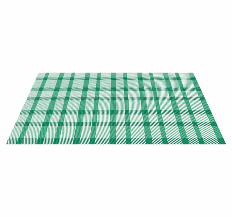 Tapete vinílico às risca estilo xadrez verde - TenStickers
