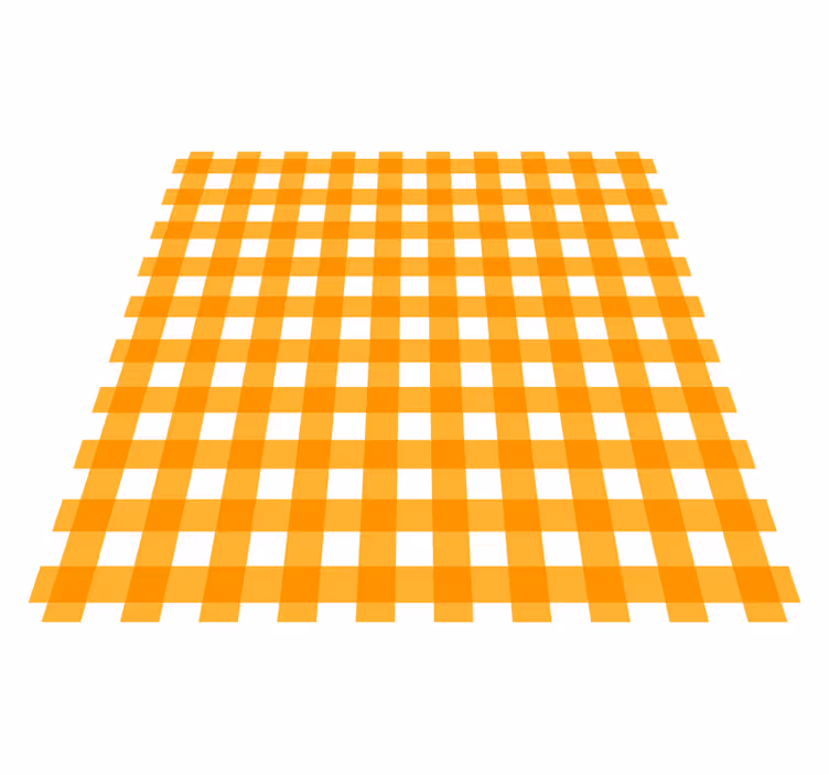 Tapete vinílico cozinha motivo xadrez laranja - TenStickers