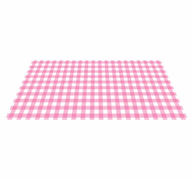 Tapete vinílico às risca estampa xadrez rosa - TenStickers