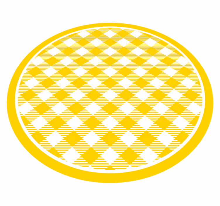 Tapete vinílico redondo emblema de diamante amarelo - TenStickers
