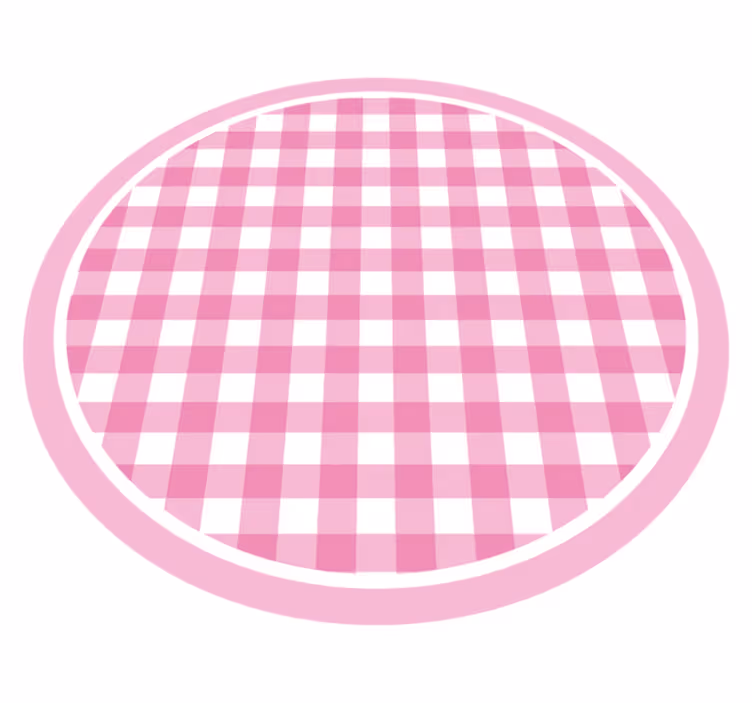 Tapete em vinil infantil estilo xadrez rosa - TenStickers