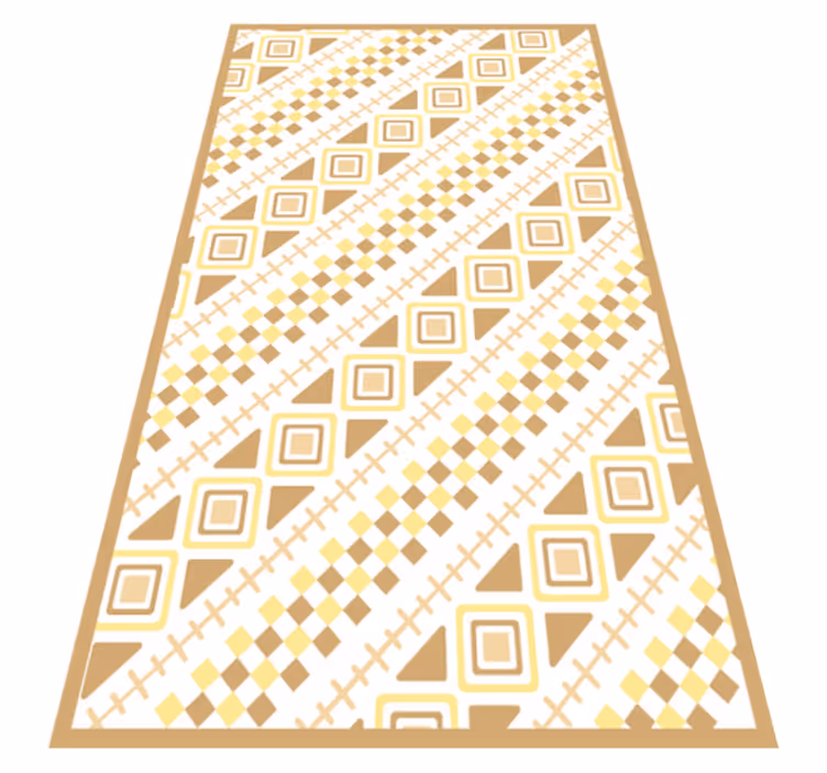 Tapete vinílico geométricas mosaico de padrão amarelo - TenStickers