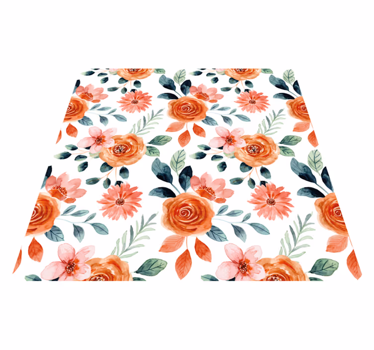 Tapete vinílico flores e plantas deleite florescente - TenStickers