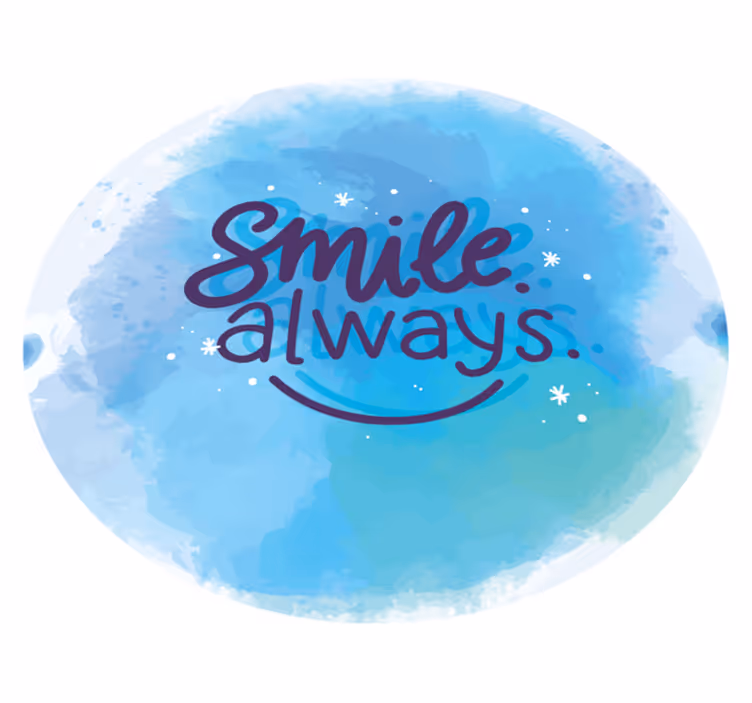 Tapete vinílico frases e textos sempre sorria - TenStickers