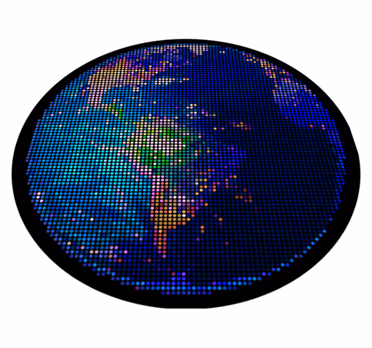 Tapete vinílico de mapa mundial bola de discoteca terrestre - TenStickers