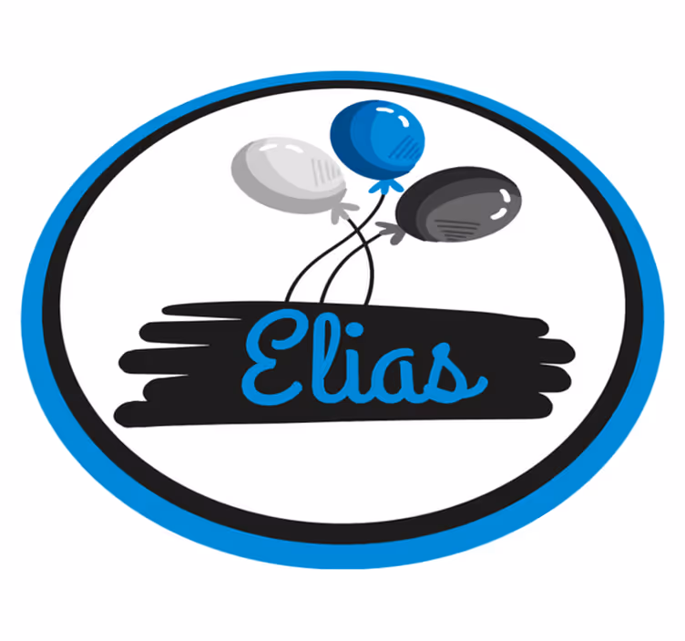 Tapete em vinil infantil balões cinza e azul personalizados - TenStickers