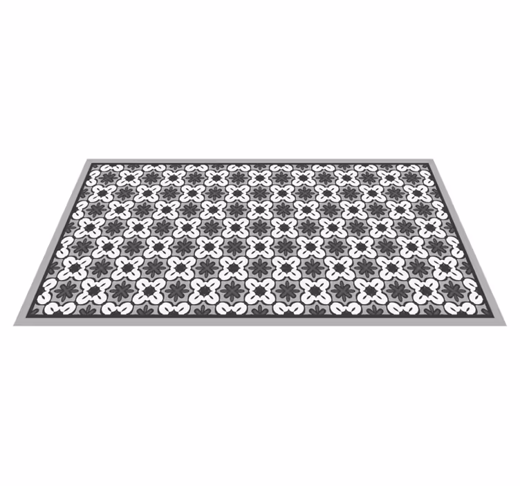 Tapete vinílico mosaico padrão floral clássico - TenStickers