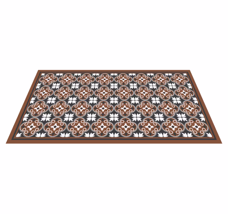 Tapete vinílico mosaico arranjo floral complexo - TenStickers